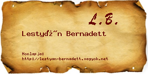 Lestyán Bernadett névjegykártya